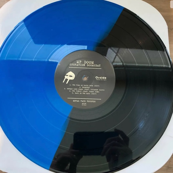 MF Doom Operation Doomsday 2014 Reissue Blue/Black Split Color Vinyl MF-90 ST-02 - Picture 2 of 5